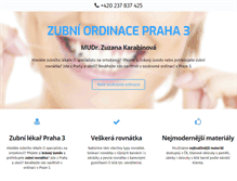 Tablet Screenshot of ortodoncie-praha3.cz